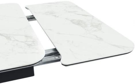 Стол Vito раскладной 120-184x80x75см, белый мрамор, чёрный Bradex Home RF 0420