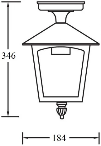 Потолочный светильник уличный Oasis Light PRAGA 15905A Gb (220V, IP44)