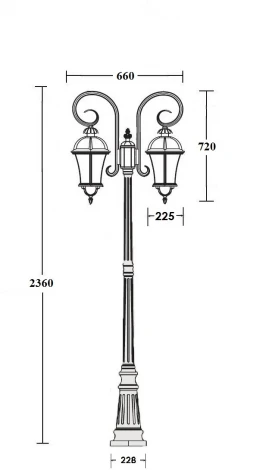 Наземный фонарь ROMA L 95209LA/18 Bl (220V, фонарь, IP44)