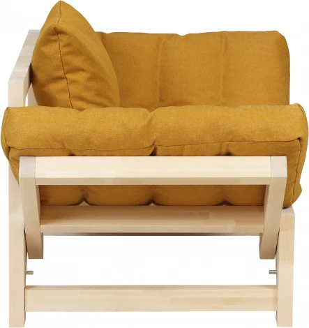 Кресло Бинго ткань savana plus yellow, каркас лак Mebelik арт.009292