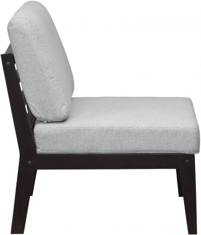 Кресло Массив мягкое ткань серый, каркас венге от фабрики Mebelik