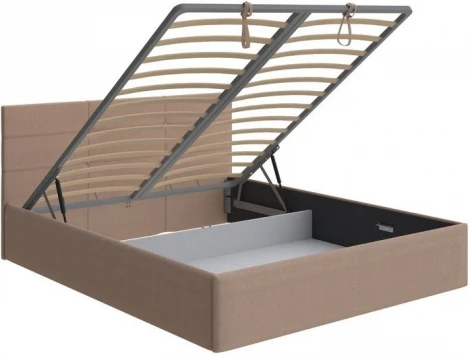 PROxSON Кровать Vector с бельевым ящиком (Ткань: Рогожка Savana Camel (бежевый)) 160x200