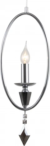 Подвесной светильник Grace 1053/09/01P (220V, хрусталь, подвески, на проводе, подсвечник, свеча, кольцо)