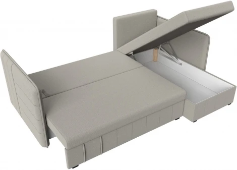 Диван угловой Слим правый угол (Бежевый/Рогожка) Лига Диванов арт.121147