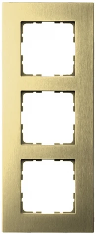 Рамка на 3 поста (алюминий шампань) Jasmart G-Metal G1003AG