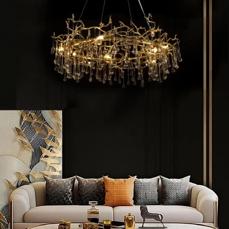 Подвесная люстра Loft It Bijout 10068/800 GD (220V, на тросе, ветки)