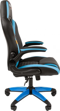 Игровые кресла CHAIRMAN GAME 15 (Пластик,Экокожа/Черный,Голубой)