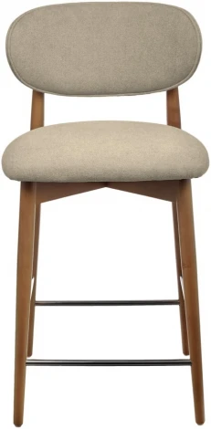 Стул полубарный Bradexhome Lucas 3 латте букле ножки цвета орех