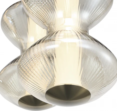 Подвесной светильник ST Luce Spine ST-Luce SL6136.233.01 золото/коньячный LED 1*28W 3000K (220V, на тросе)