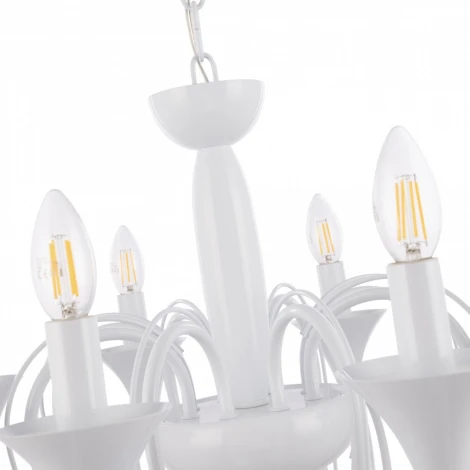Подвесная люстра Arte Milano AM349920 349920/8 WT (220V, подвески, на цепи, подсвечник, свеча)