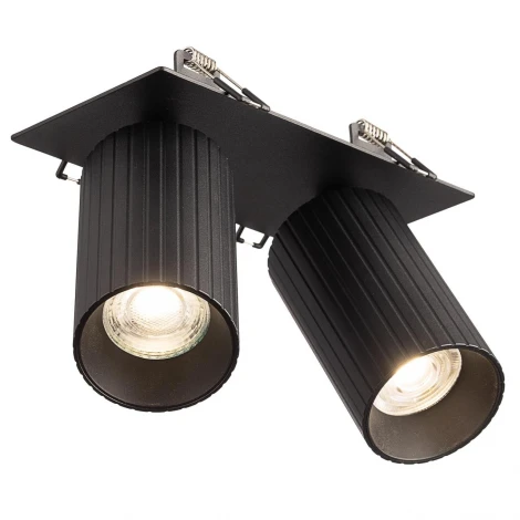 Спот встраиваемый черный рифленый Citilux Axel CL512D21R