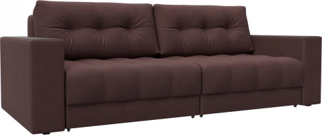 Диван прямой с декором Лига-049 НПБ Лига Диванов (Замша) арт.128409