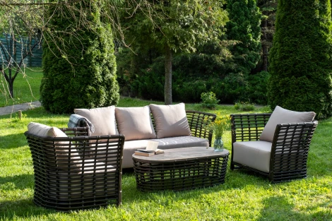 "Валенсия" лаунж-зона из искусственного ротанга, цвет бронзовый 4SIS арт.УТ-00007652