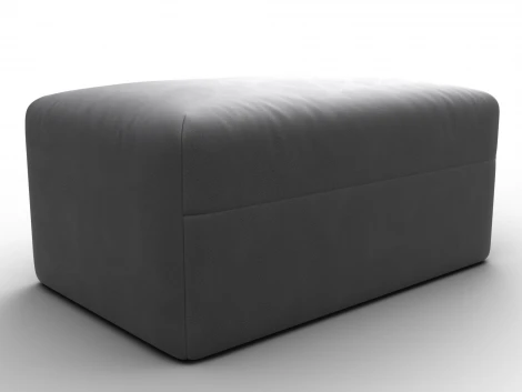 Модуль пуф Лига-060 НПБ (ЛДСП,Брус,Фанера,Замша/Серый) Лига Диванов 129581