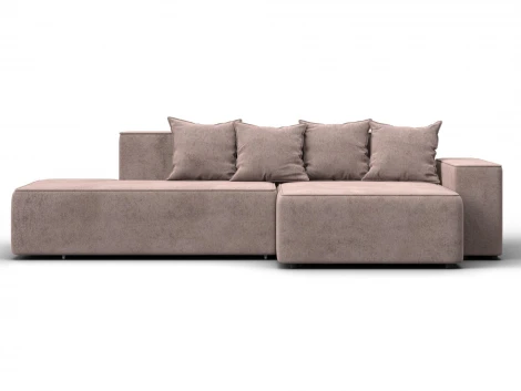 Диван угловой Лига-079 угол правый (ДСП/Пластик/Велюр/Бежевый) Лига Диванов 129821