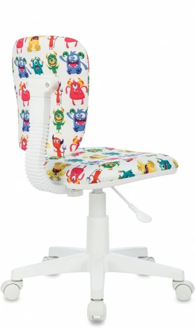 Кресло детское Бюрократ CH-W204NX белый монстры крестов. пластик пластик белый