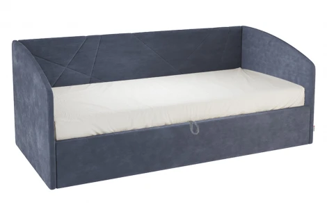 Кровать с подъемным механизмом Квест (Софа) 90х200 см Mebelson (ДСП,ЛДСП,Велюр/Желтый) арт.KM.S-17.2076