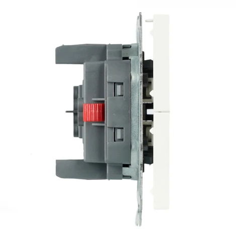 Выключатель двухклавишный (белый фарфор, soft touch) Stekker Эмили 50231