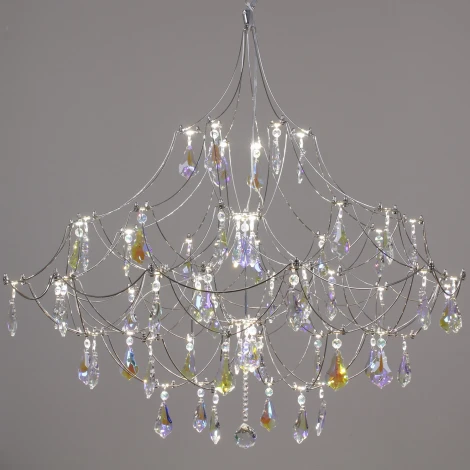 Подвесная люстра светодиодная хрустальная с пультом ILLUMICO IL8006-800HX-60 Ether