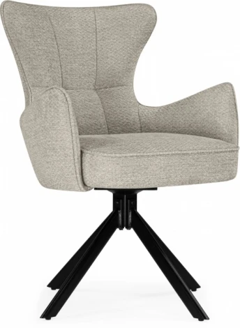 Стул на металлокаркасе Woodville Atlanta beige / black крутящийся арт.15831
