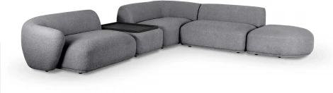 Диван Fabro ОГОГО (арт.857063), (Ткань,Букле/Темно-серый)