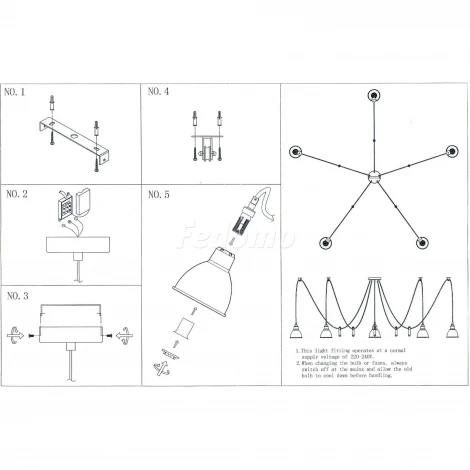 Подвесной светильник Lightstar Acrobata 761056 (220V, на проводе, паук)