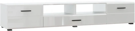 ТВ-тумба Woodville Shine 200 белая / белый глянец 412548