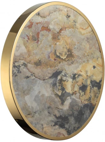 Настенно-потолочный светильник Odeon Light Bergi 5079/50L зол/серо-бежевый/металл/натур.камень/акрил с переключ.цветов.темпер. LED 50W 3000К/4000K/6000K (220V, круглые)