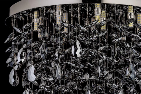 Потолочная люстра хрустальная на штанге Arti Lampadari Flusso Nickel Flusso H 1.4.55.639 N