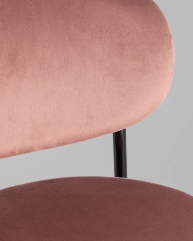 Стул полубарный Бриф VD велюр пыльно-розовый Stool Group УТ000042503