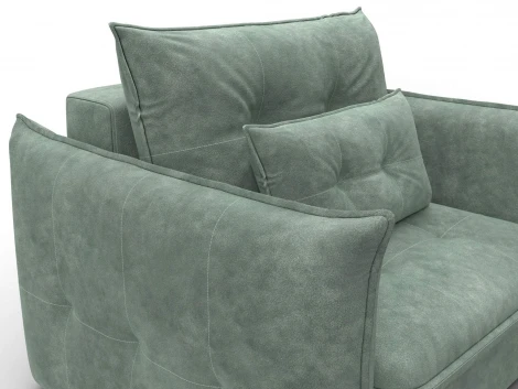 Кресло Лига-100 НПБ (ДСП,Фанера,Велюр/Зеленый) Лига Диванов 136989