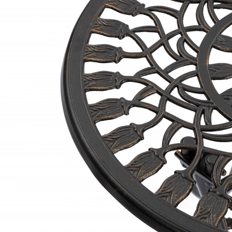 Комплект Secret de Maison Waltz of Flowers/Вальс Цветов (стол+2 стула) алюминиевый сплав, D60/H67, 47х41х86см, бронзовый Tetchair 11378