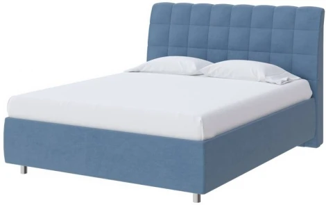 PROxSON Кровать Volumo без основания (Ткань: Рогожка Тетра Голубой) 160x190