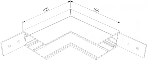 Коннектор угловой внутренний для накладного шинопровода белый Elektrostandard Slim Magnetic 85091/11 (48V)