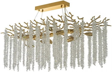 Подвесная люстра Dio D`arte Tavenna Gold Tavenna H 1.5.100x40.100 G (220V, хрусталь, на тросе)