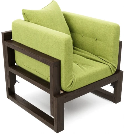 Кресло Arsko Амбер венге зеленая рогожка