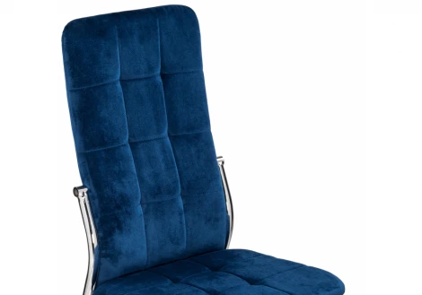 Обеденный стул на металлокаркасе Woodville Farini dark blue 11843
