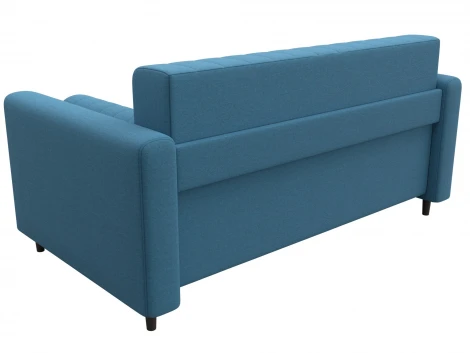 Диван прямой Лига-070 (ЛДСП,Брус,Фанера/Дерево/Рогожка/Голубой) Лига Диванов 129648