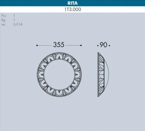Настенный светильник уличный Fumagalli Rita 1T3.000.000.WYE27 (220V, круглые, IP66)