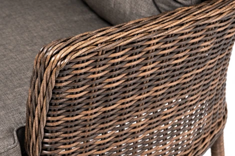 Кресло плетеное, цвет коричневый с подушками 4SIS Алиса YH-C1618W brown