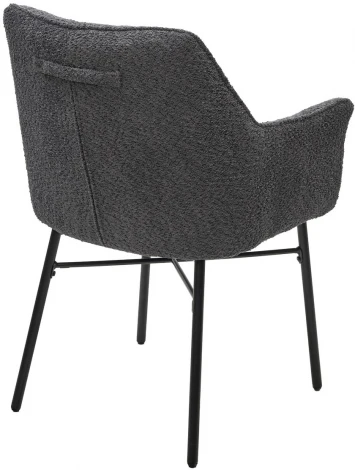 Стул AGIRA UF998-16 темно-серый, букле / черн. каркас / Товарный знак DISAUR