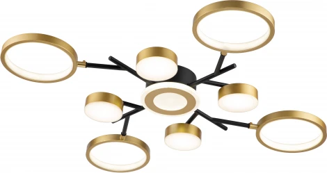 Люстра потолочная светодиодная Optimal 10206/9 LED*97W Black/Gold