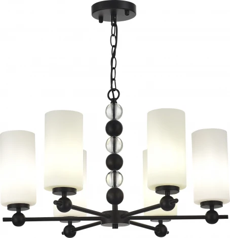 Подвесная люстра ST Luce SL2003 SL2003.403.06 черный/белый E27 6*40W (220V, на цепи)