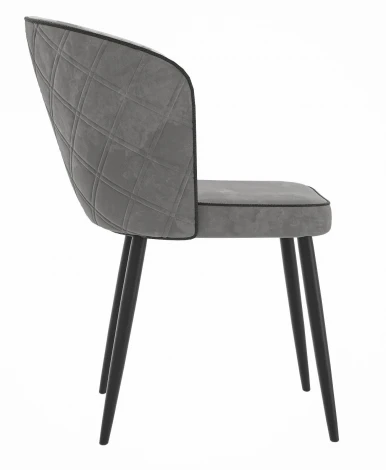 Стул DikLine 347 микровелюр E 31 серый, ножки черные
