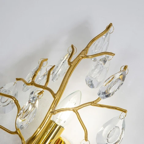 Бра Favourite Pluvia 4162-1W (220V, хрусталь, подвески, ветки)