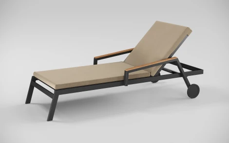 Шезлонг Gardenini Sogno S (Алюминий,Ткань/Темно-серый,Бежевый) SSGNS.010200.N3