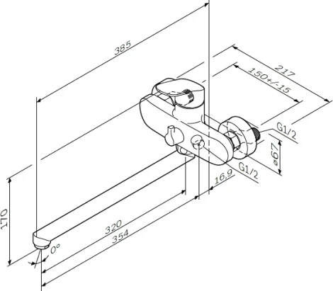 Смеситель Am.Pm Like F8090016 универсальный