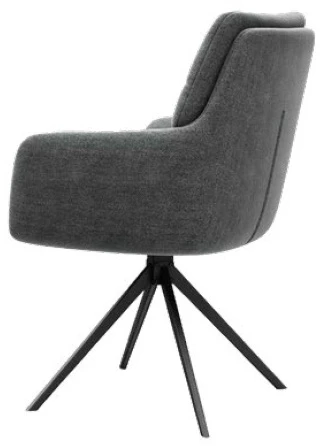 Стул Mon 360 град. поворот. Серый Family-022, ткань / черный каркас / Товарный знак DISAUR