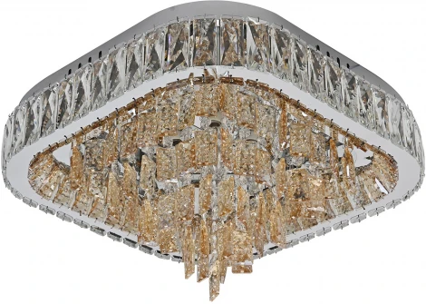 Потолочная люстра Escada Passion 10232/SG LED 72Вт, MP3 Bluetooth, металл/хрусталь, хром (220V, пульт управления)