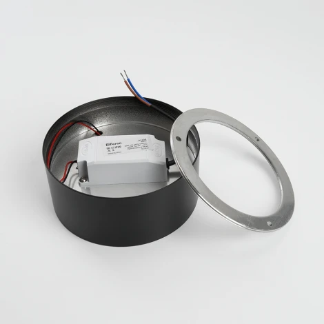 Потолочный светильник круглый светодиодный Feron AL200 48075 10W, 700Lm, черный (4000К) “Simple matte” (220V, круглые)